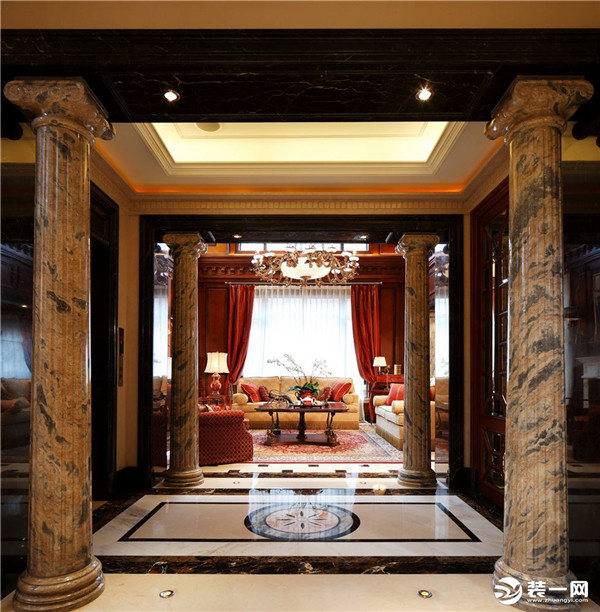 碧桂园海昌天澜别墅美式风格装修效果图 会客室